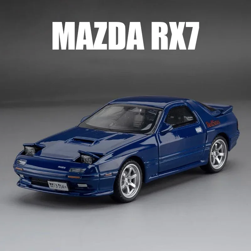 kf S413b85ef35dc4f9cb4dba04c19ab8c08o 1 32 Mazda RX7 RX 7 FC INITIAL D Supercar Alloy Die Cast Toy Car Model - Initial D Store