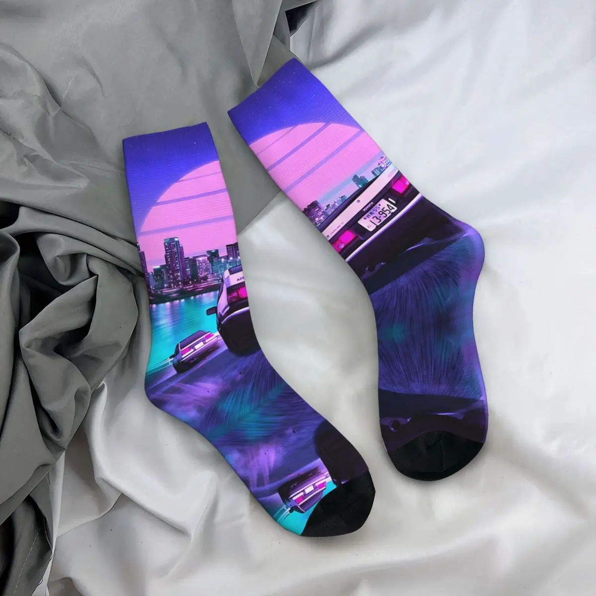 kf S4391f2bcfd82400d9546668e50f348ddT Happy Funny Smart Men s Socks Retro Harajuku I Initial D Hip Hop Novelty Seamless Crew - Initial D Store